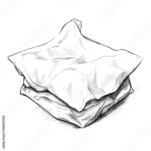 2D flat vector illustration of Tissue Pack, isolated on a white background.