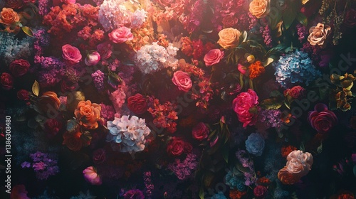 Vibrant floral wall display (7)