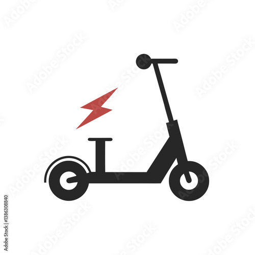 vector illustration of a scooter