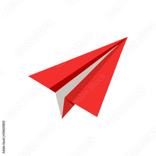 paper plane isolated on white background