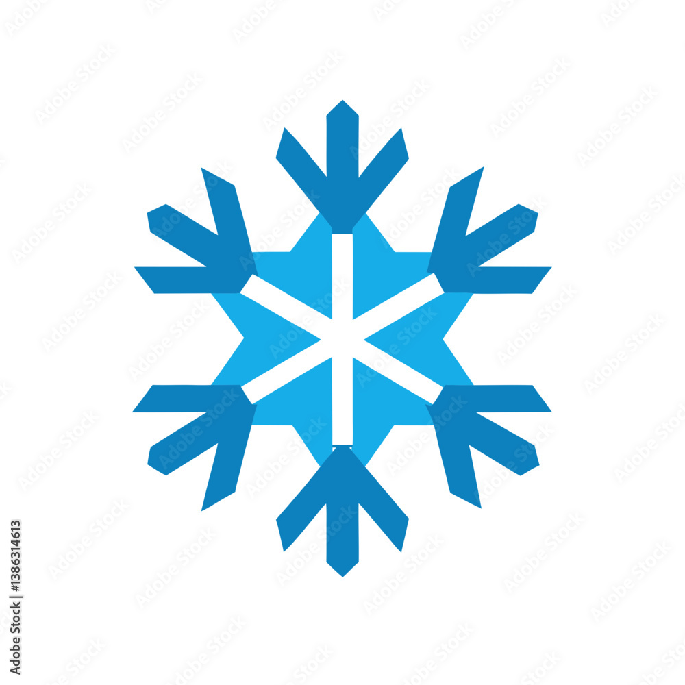 snowflake icon on white background snowflake icon on white background