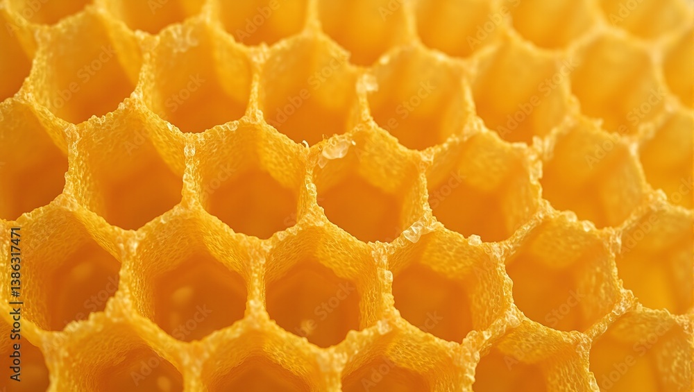 Explore the intricate beauty of honeycomb in this mesmerizing close up image showcasing the symmetry and richness of golden honey Explore the intricate beauty of honeycomb in this mesmerizing close up image showcasing the symmetry and richness of golden honey