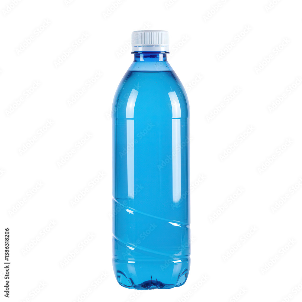 Naklejka premium Cool Blue Drink in a Plastic Bottle.
