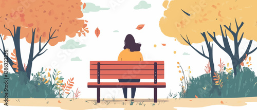 A nervous individual sits on a park bench battling social anxiety disorder