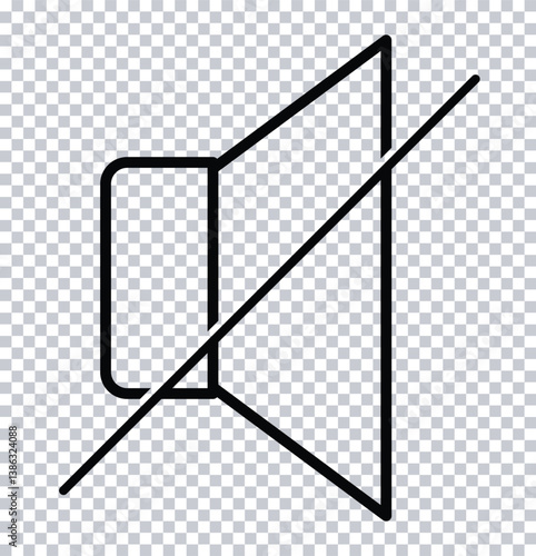 Muted Icon. no volume icon. Mute icon vector. sound off.