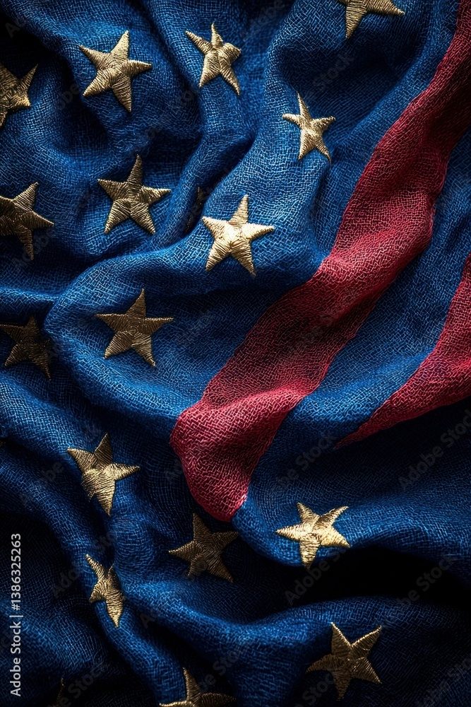 American Flag Draped in Glory: A Textured Tribute to Patriotism American Flag Draped in Glory: A Textured Tribute to Patriotism