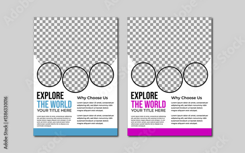 travel flyer. Explore the world. 