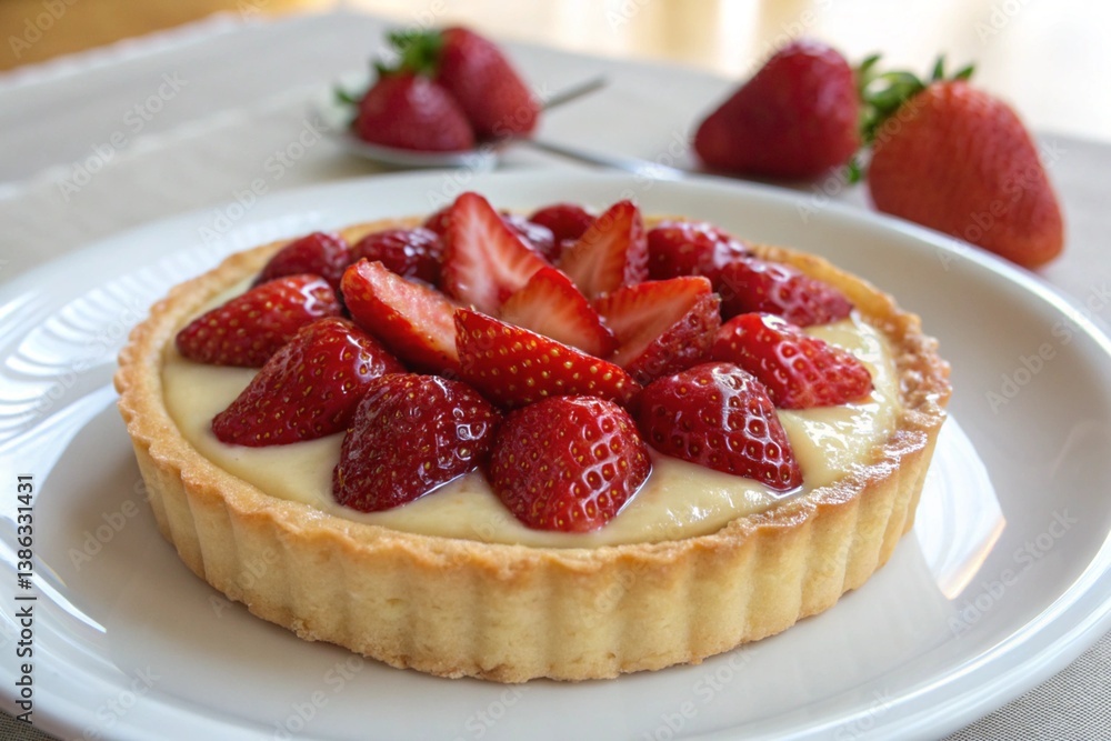 A small strawberry tart A small strawberry tart