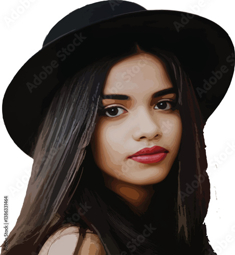 A dream girl vector image