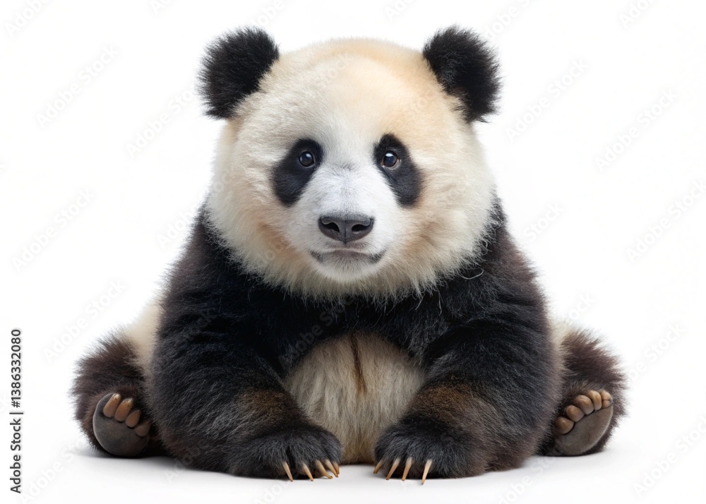 qinling panda isolated on white background qinling panda isolated on white background