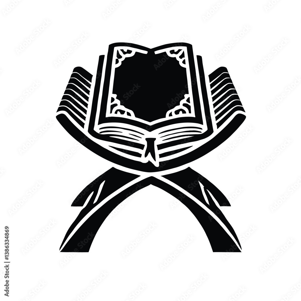 Obraz premium Quran Silhouette on Stand