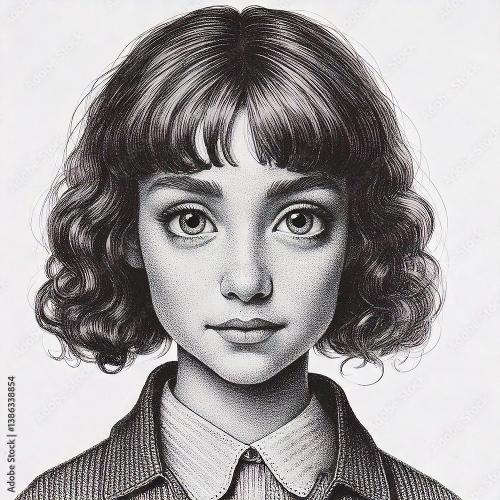 portrait of a girl in a vintage style