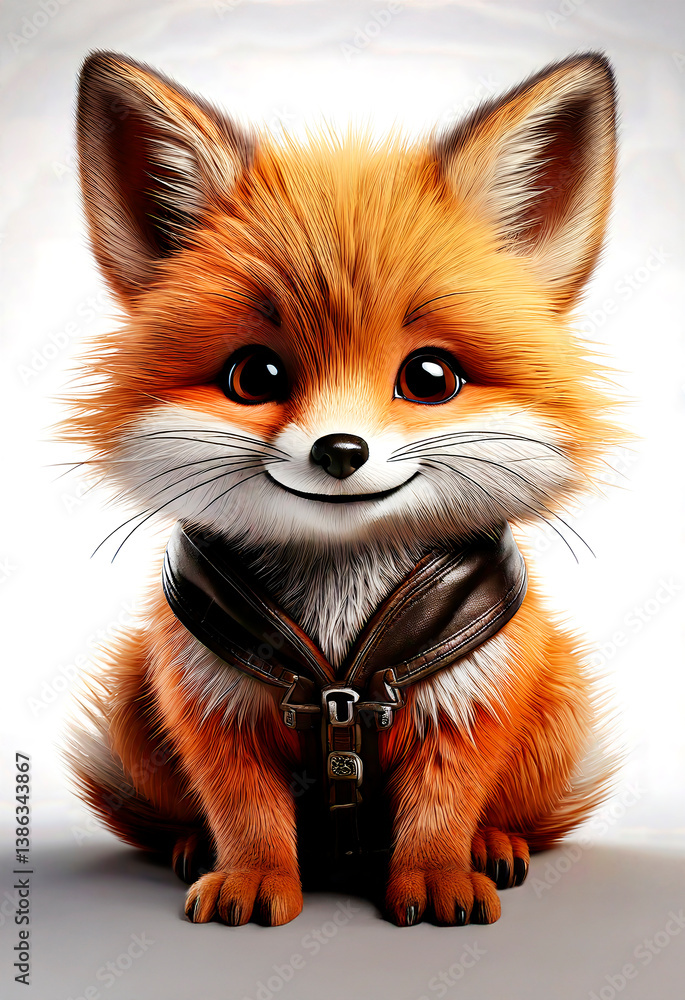 Fototapeta premium zorro, perro, pomerania, mascota, cachorro, aislada, blanco, spitz, cuca, animal, café, engendrar, retrato
