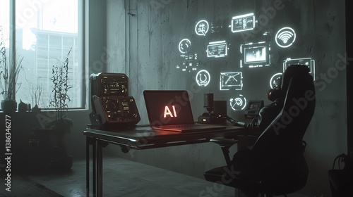 Artificial intelligence: a new horizon. AI Wallpaper	