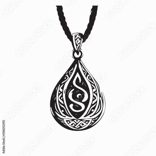 Tribal Jewelry Vector. Tribal Necklace Vector Art, Icons, and Graphics.