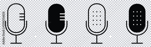 audio illustration sign collection. mic symbol. mic symbol. Karaoke mic web and mobile app icon. Voice, recording Studio Symbol collection.