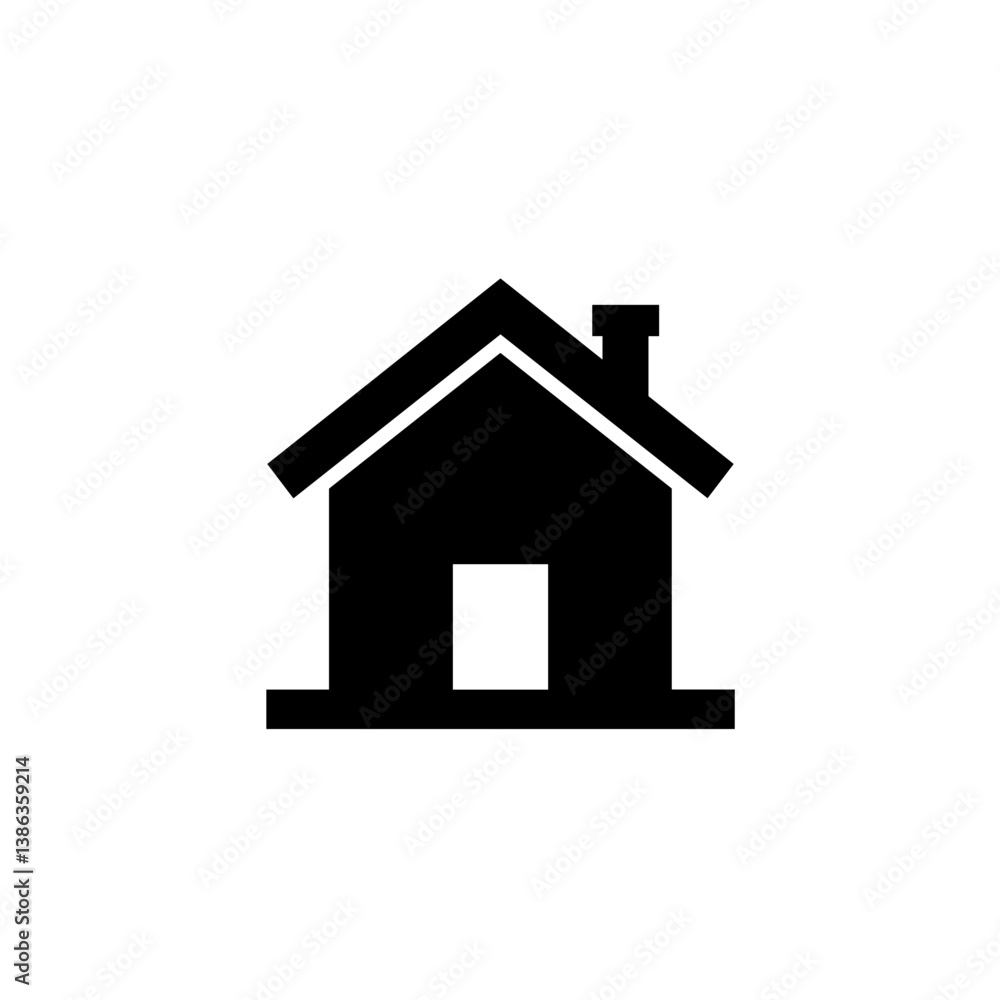 Home Silhouette Icon: A simple and elegant home silhouette, a symbol of shelter, security, and the essence of dwelling. Home Silhouette Icon: A simple and elegant home silhouette, a symbol of shelter, security, and the essence of dwelling.