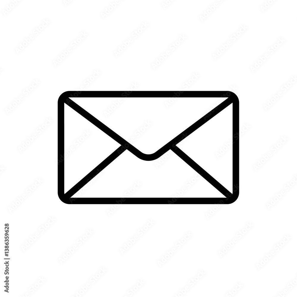 Communication Symbol: A simple, elegant line drawing of a sealed envelope, symbolizing communication and the exchange of messages in a digital age. Communication Symbol: A simple, elegant line drawing of a sealed envelope, symbolizing communication and the exchange of messages in a digital age.