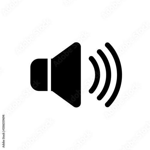 Loudspeaker Icon: This image showcases a modern graphic representation of a loudspeaker, conveying sound and audio concepts.