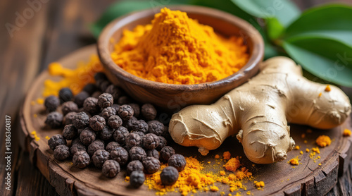 vibrant display of inner healing ingredients, this turmeric and ginger boost metabolism