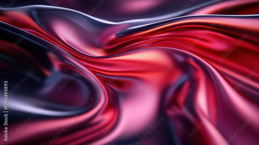 Fluid, vibrant, flowing fabric. Detailed folds and drapes in deep reds and purples Fluid, vibrant, flowing fabric. Detailed folds and drapes in deep reds and purples