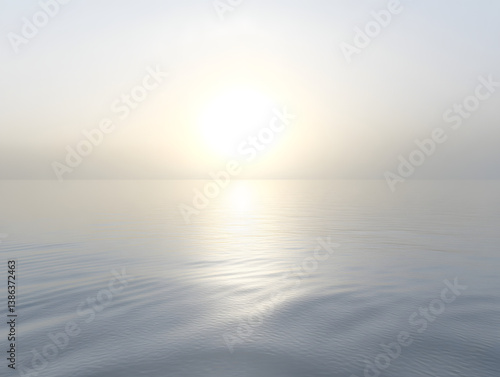 Serene beach at sunrise