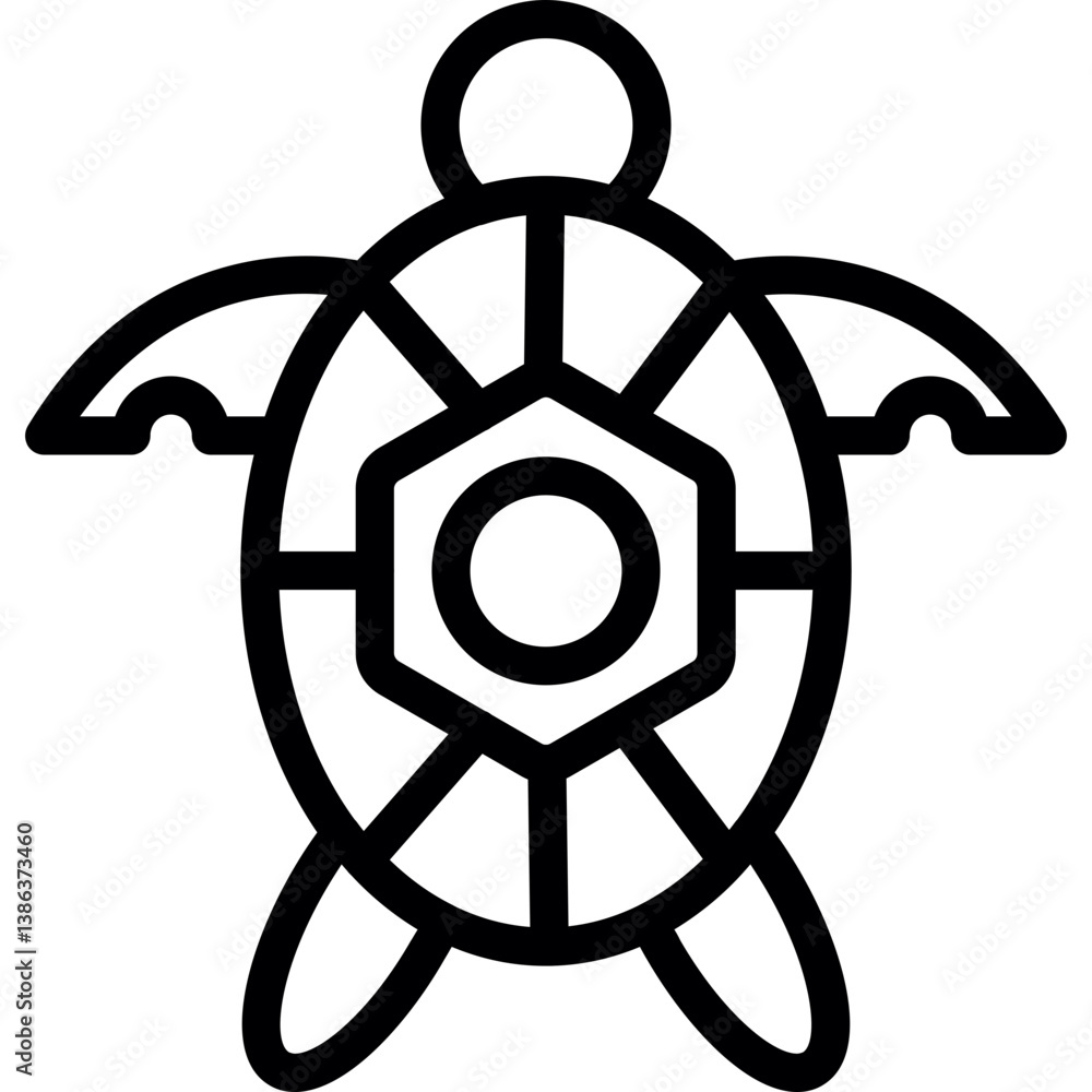 Obraz premium Sea Turtle Icon
