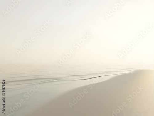 Serene beach at sunrise
