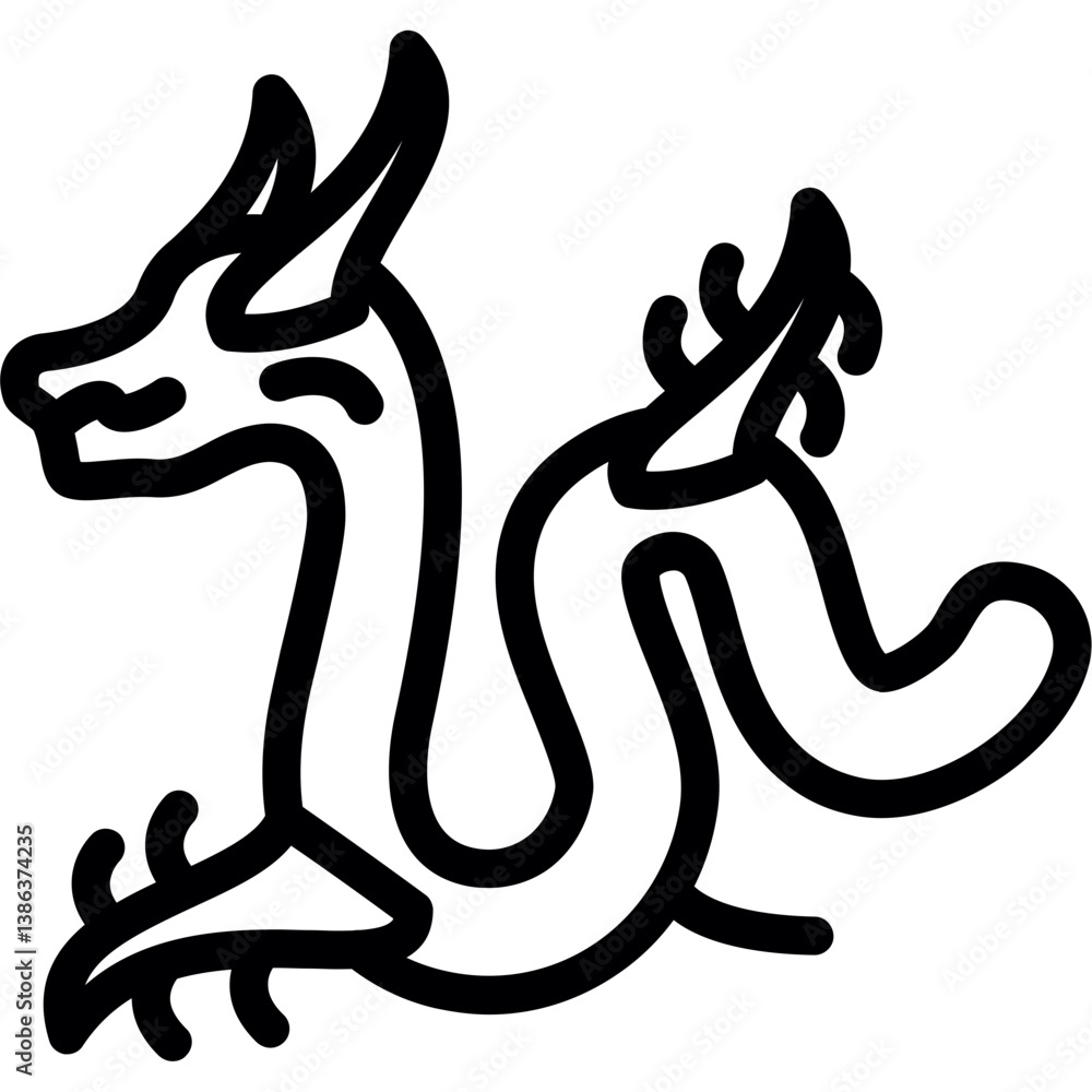 Obraz premium Year of the Dragon Icon