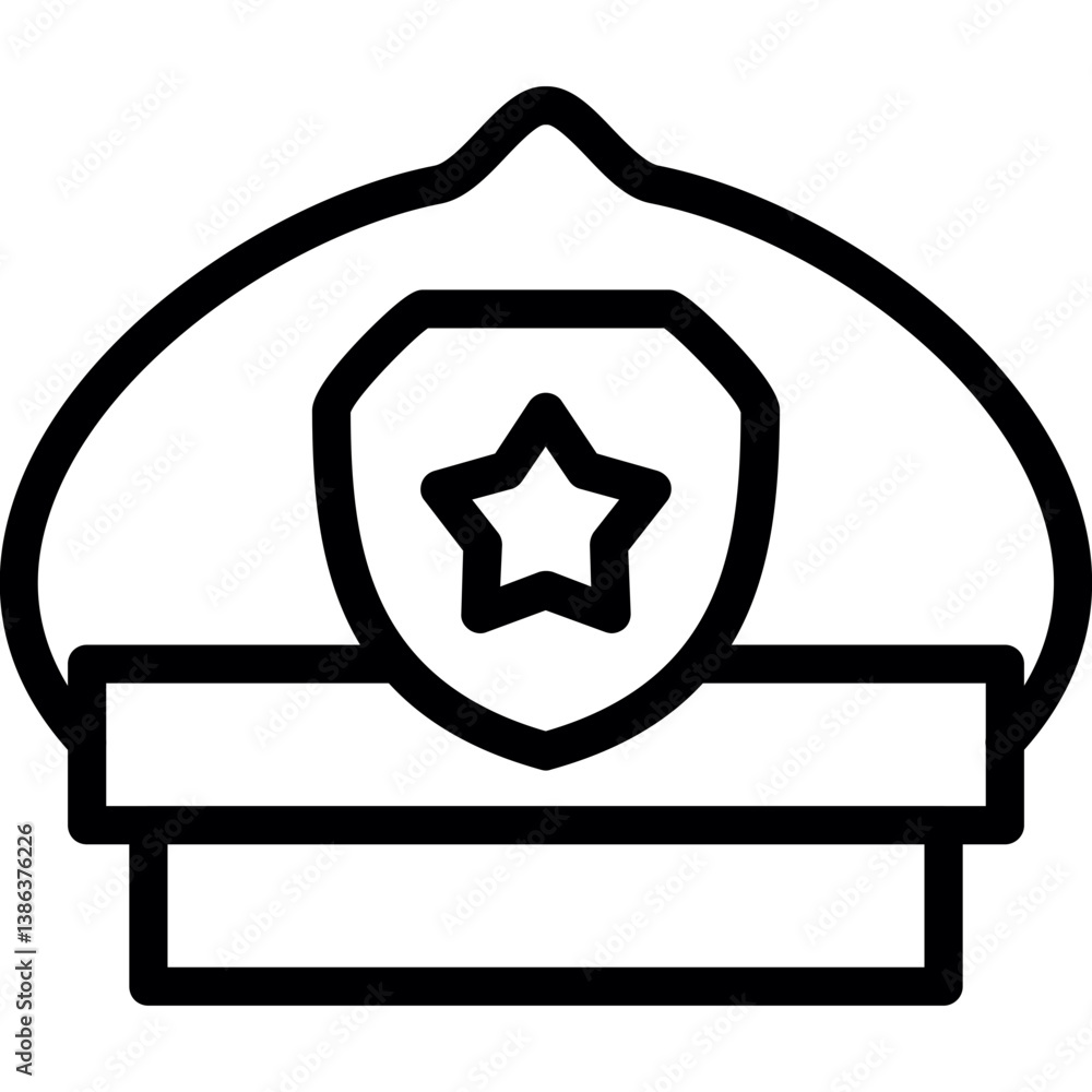 Police Hat Icon Police Hat Icon
