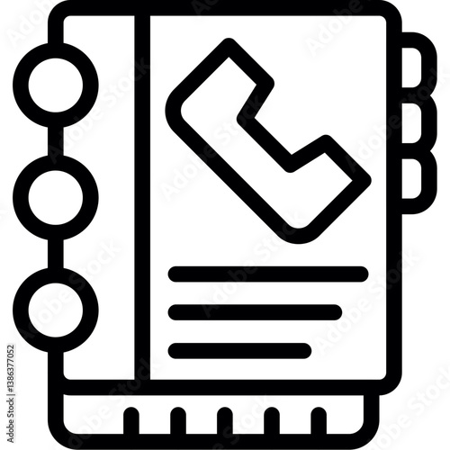 Phone Book with Pencil Icon