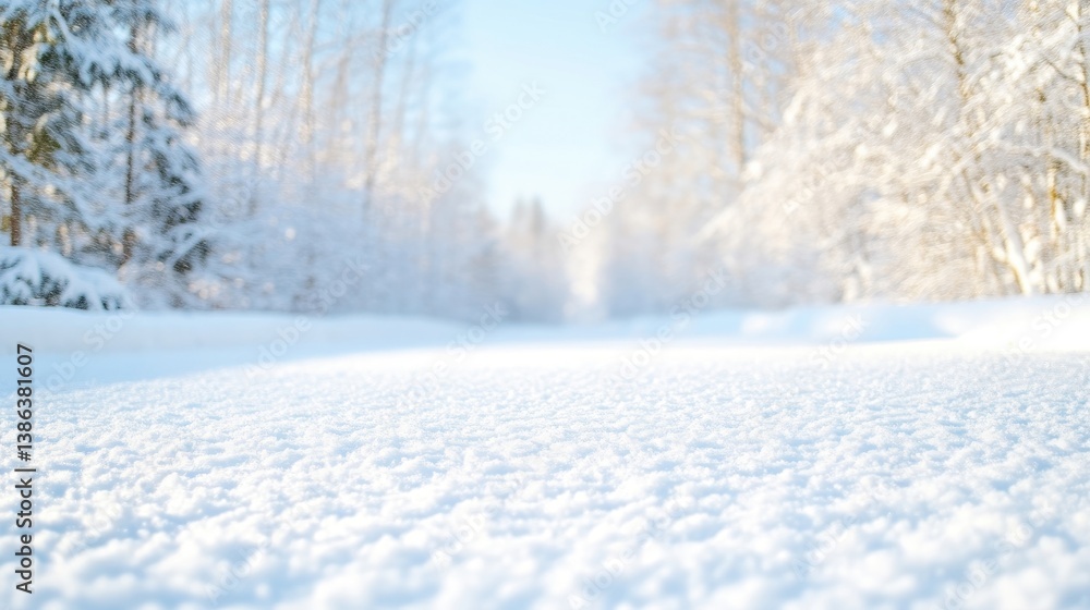 Fototapeta premium Winter wonderland snow-covered path