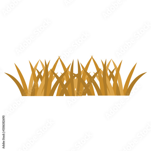Dry grass vector illustration.