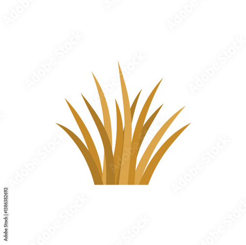 Dry grass vector illustration.