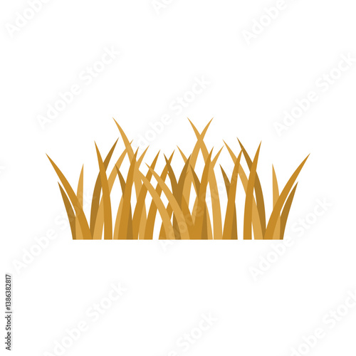Dry grass vector illustration.