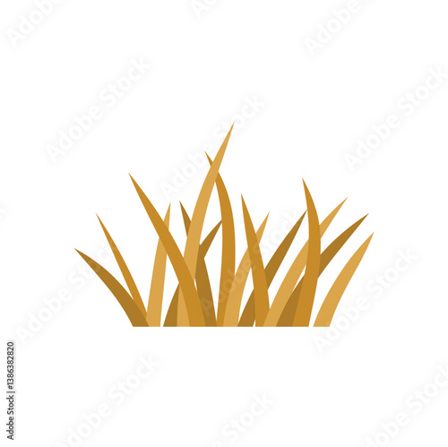 Dry grass vector illustration.