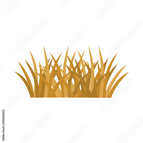 Dry grass vector illustration.