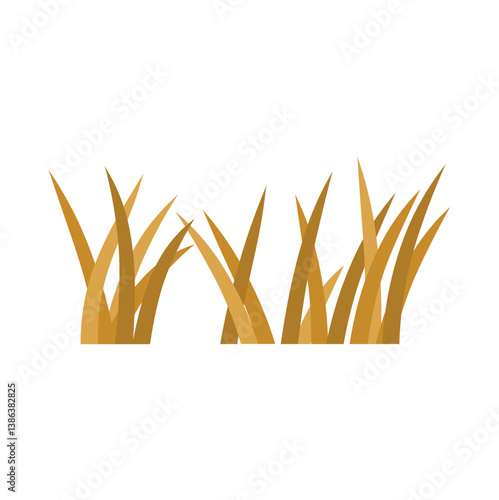 Dry grass vector illustration.
