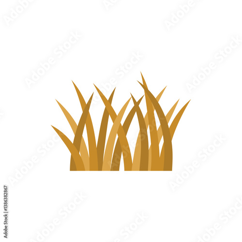 Dry grass vector illustration.