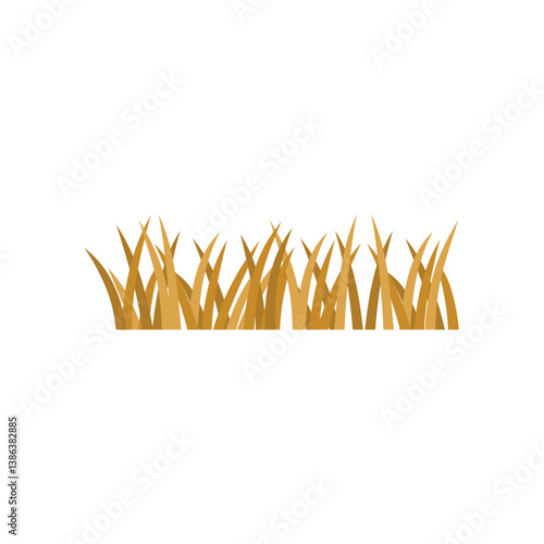 Dry grass vector illustration.