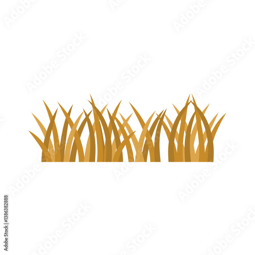 Dry grass vector illustration.