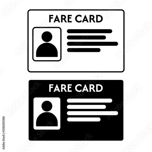 Icon travel card vector
Vector fare card for bus on white background