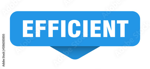 efficient sticker. efficient sign on transparent background