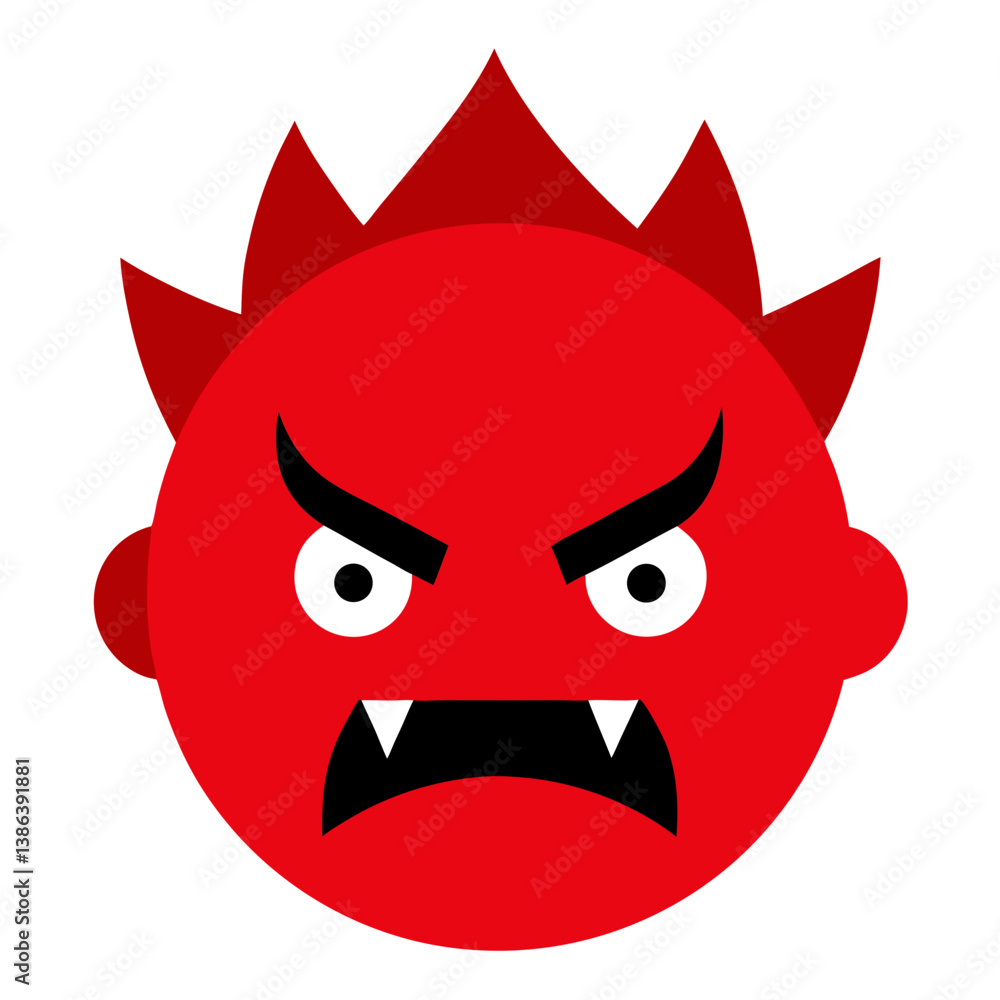Angry Red Face Icon Monster Emoji Expression Cartoon Character Illustration
Angry Red Face Icon Monster Emoji Expression Cartoon Character Illustration