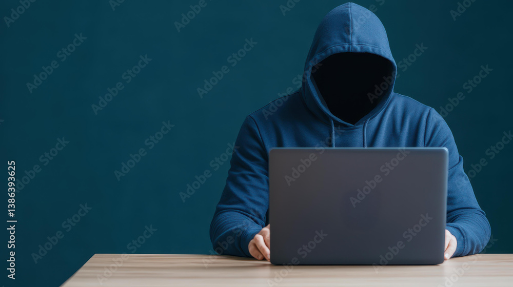 A focused individual in a hoodie, immersed in cyber security, exploring the depths of digital protection with a laptop. A focused individual in a hoodie, immersed in cyber security, exploring the depths of digital protection with a laptop.