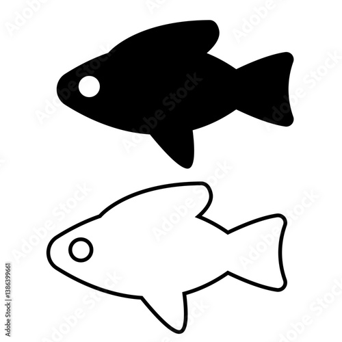 fish icon vector
Vector outline fish icon on white background eps icon