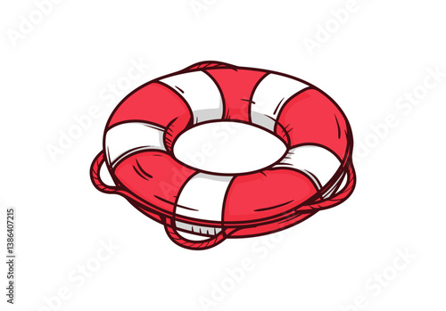 Obraz na płótnie lifebuoy vector illustration w salonie