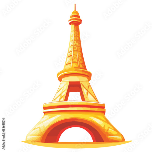 flat design tour eiffel icon vector illustration