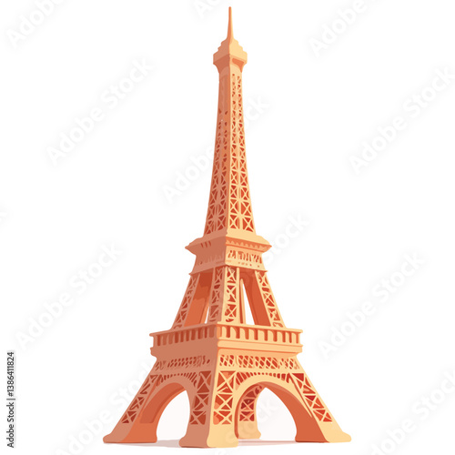flat design tour eiffel icon vector illustration