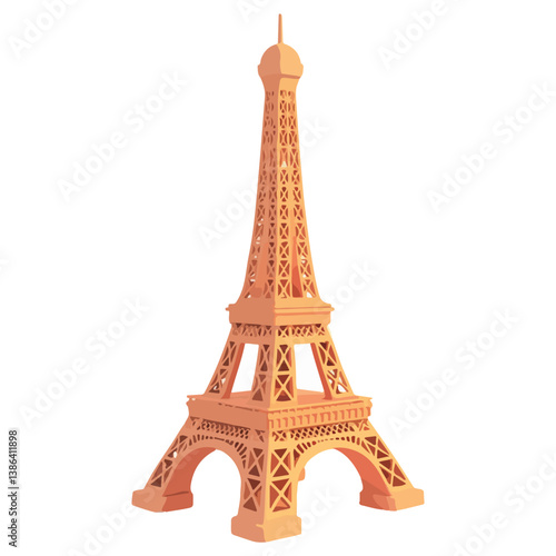 flat design tour eiffel icon vector illustration
